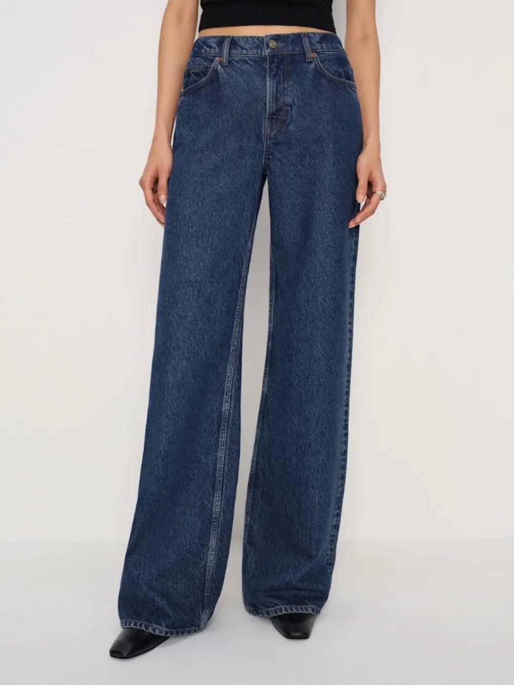 Reformation Cary Low Rise Slouchy Wide Leg Jeans - Size 25